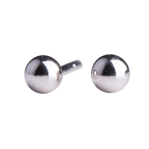Kugle Ørestikker Sølv 3 mm, runde øreringe i sølv
